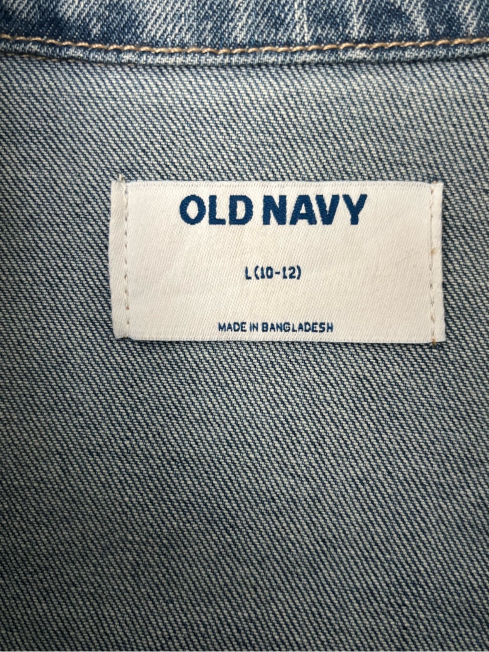 Old Navy Girls Jean Jacket L(10-12) kidcore western boho - Picture 3 of 4